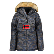 Parka De Mujer Bellaciao Camuflaje Azul Marino