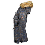 Parka De Mujer Bellaciao Camuflaje Azul Marino