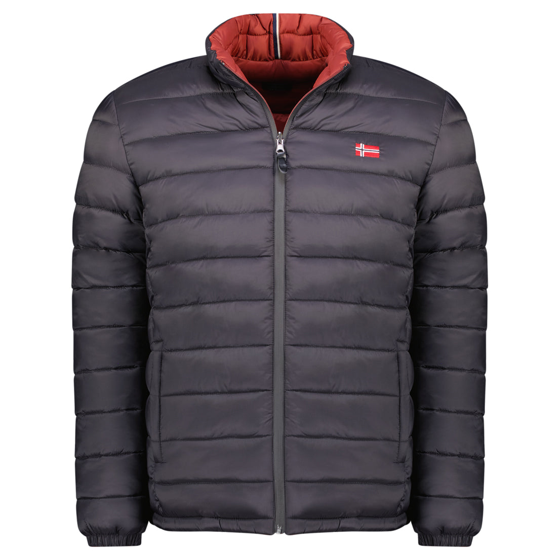 Parka De Hombre California Reversible Negro / Marrón