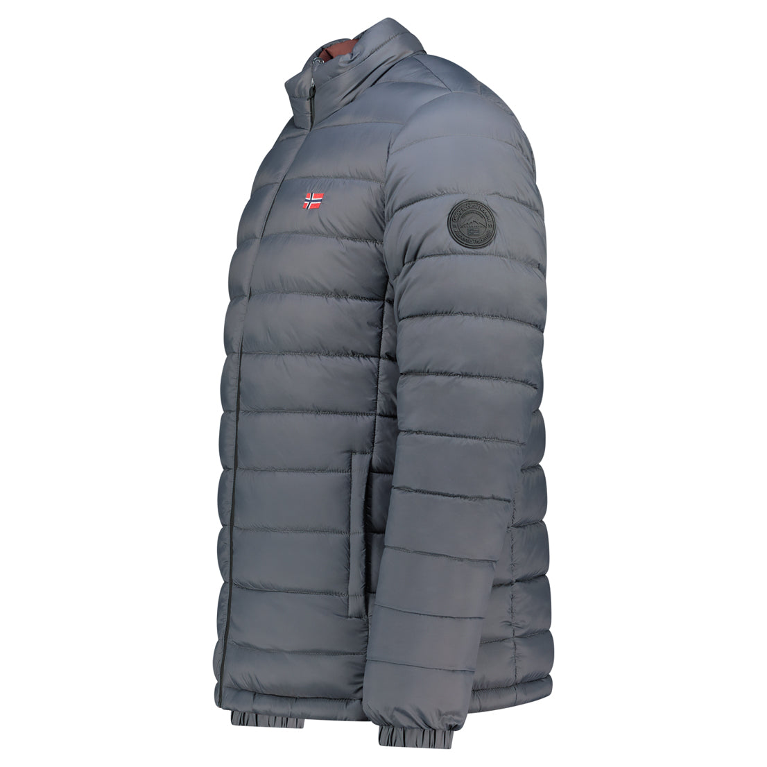 Parka De Hombre California Reversible Gris Oscuro / Burdeos