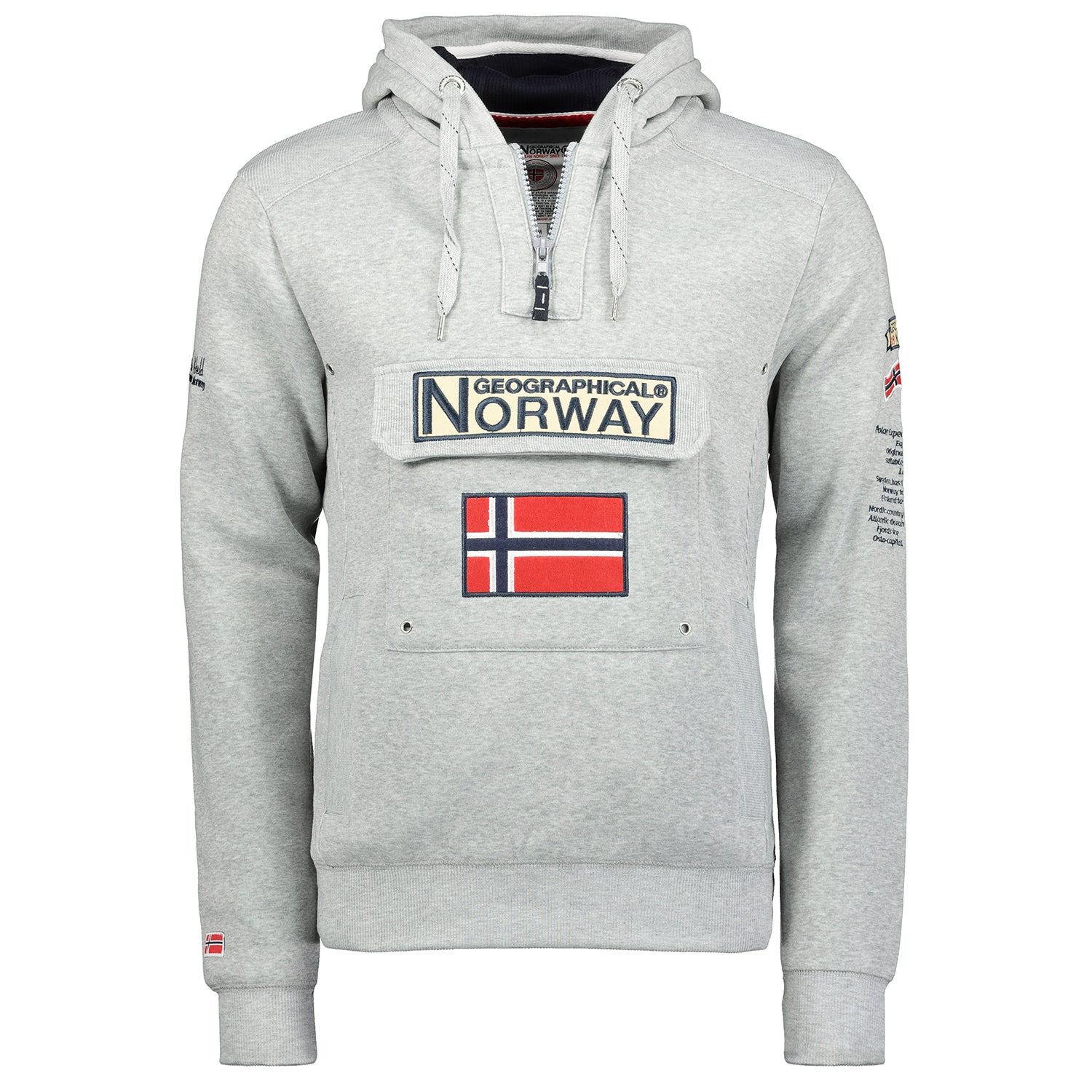 Norway Geographical Hooded Half Zippered Outdoor Polar Sweat Men's