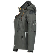 Softshell De Mujer Tisland Gris Oscuro / Naranja