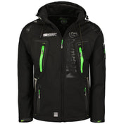 Chaqueta Softshell De Hombre Techno Negro / Verde Fluor