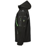 Chaqueta Softshell De Hombre Techno Negro / Verde Fluor