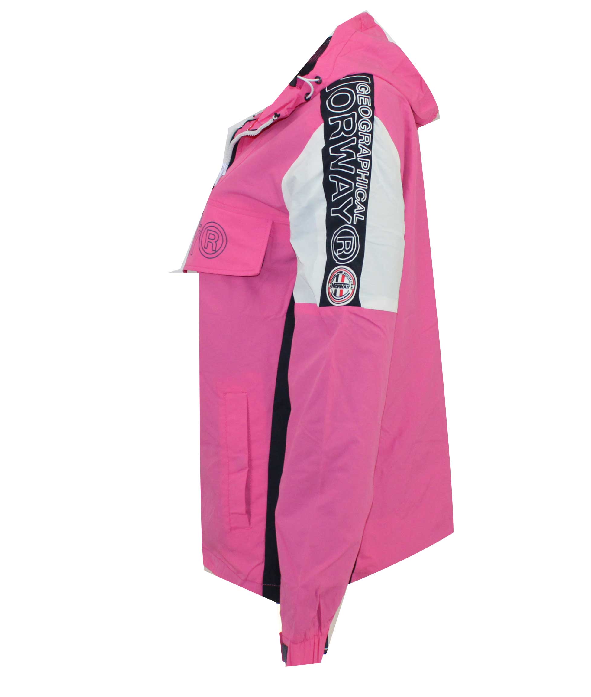 Chaqueta De Niña Astina Half Zip Rosa Llamativo