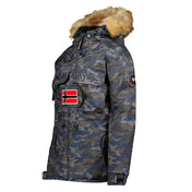 Parka De Mujer Bellaciao Camuflaje Azul Marino