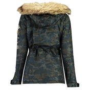 Parka De Mujer Boomera Camuflaje Azul Marino