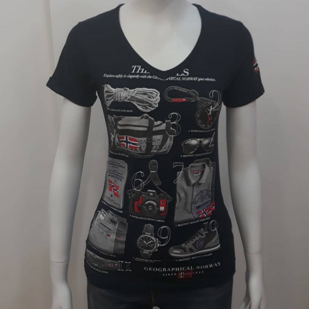 Camiseta De Mujer Jandina Ss 100 Azul Marino