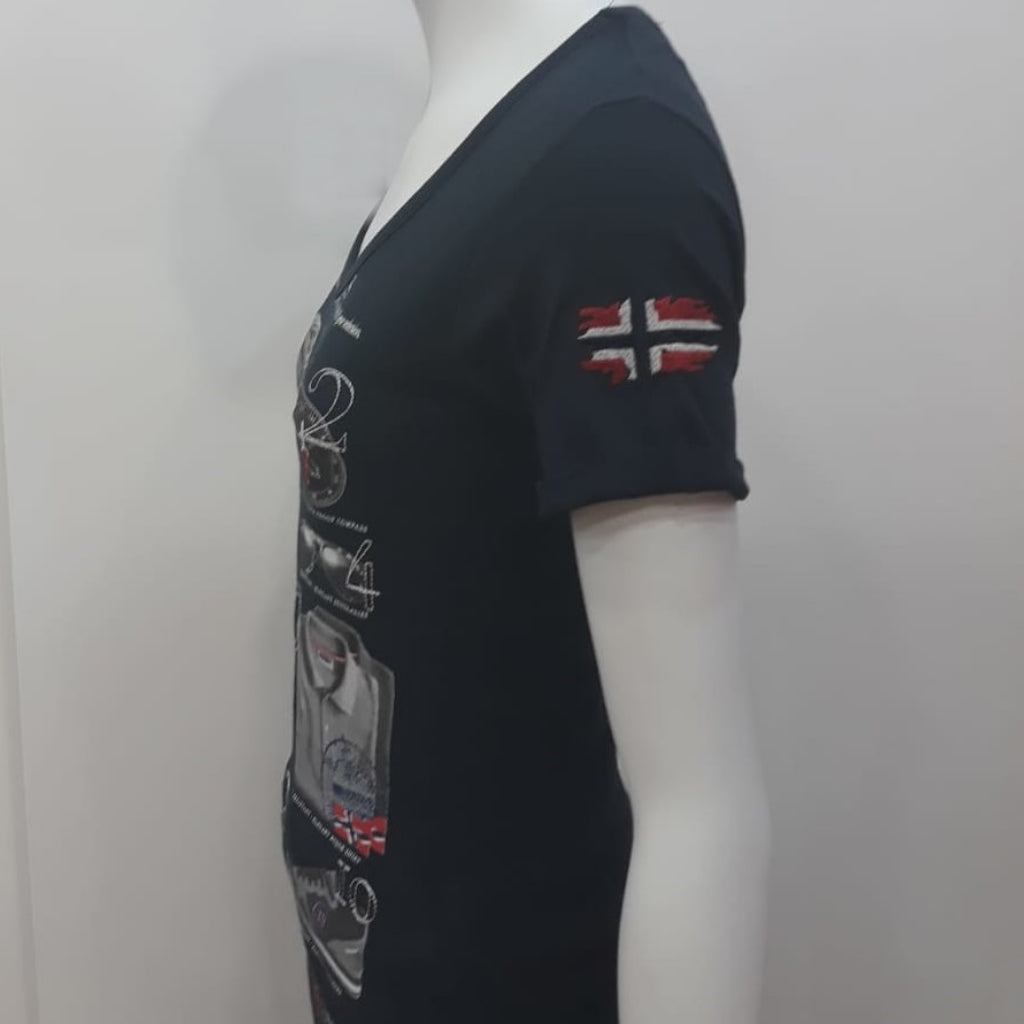 Camiseta De Mujer Jandina Ss 100 Azul Marino