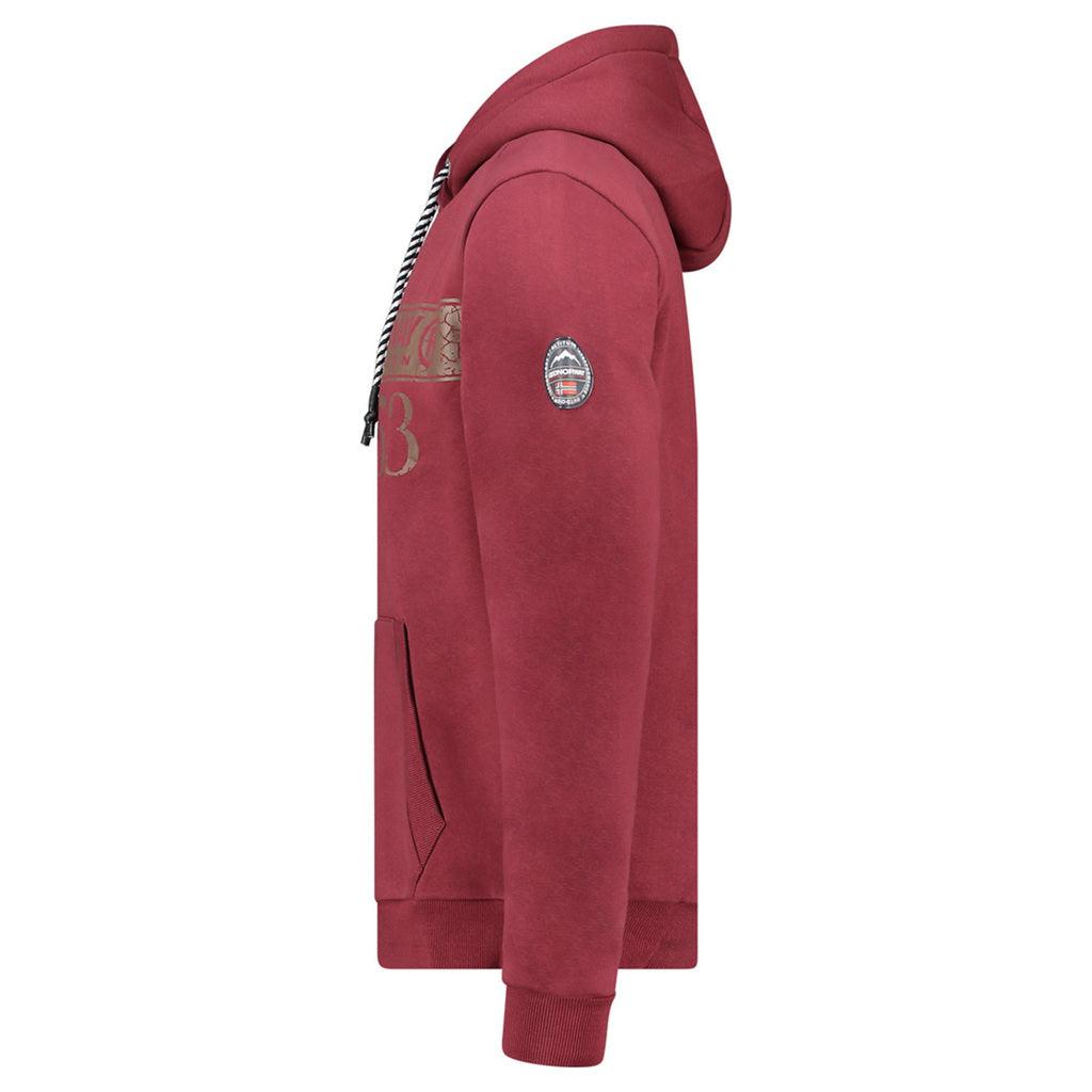Geographical Norway - Gymclass Sudadera Con Capucha Y Cuello De Cremallera Rojo 439104