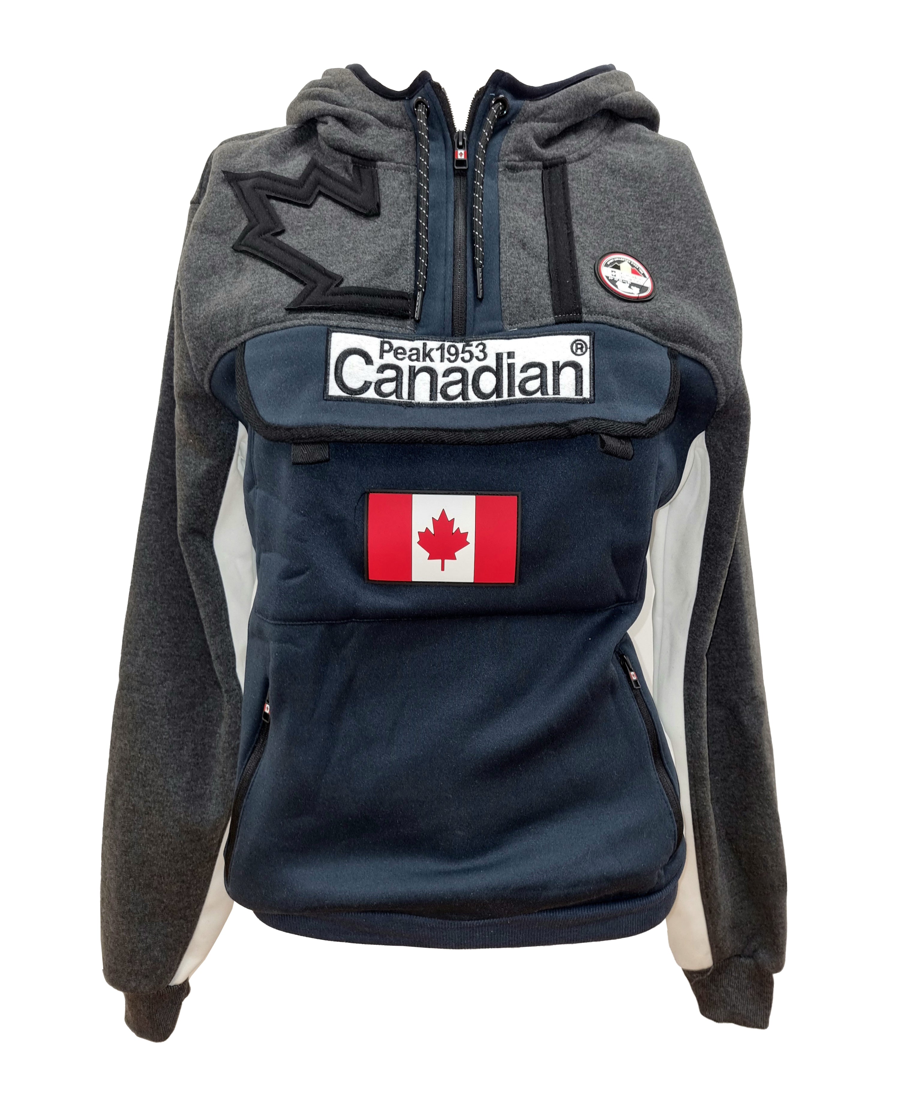 Sudadera De Hombre Fitakeak Gris Oscuro / Azul Marino