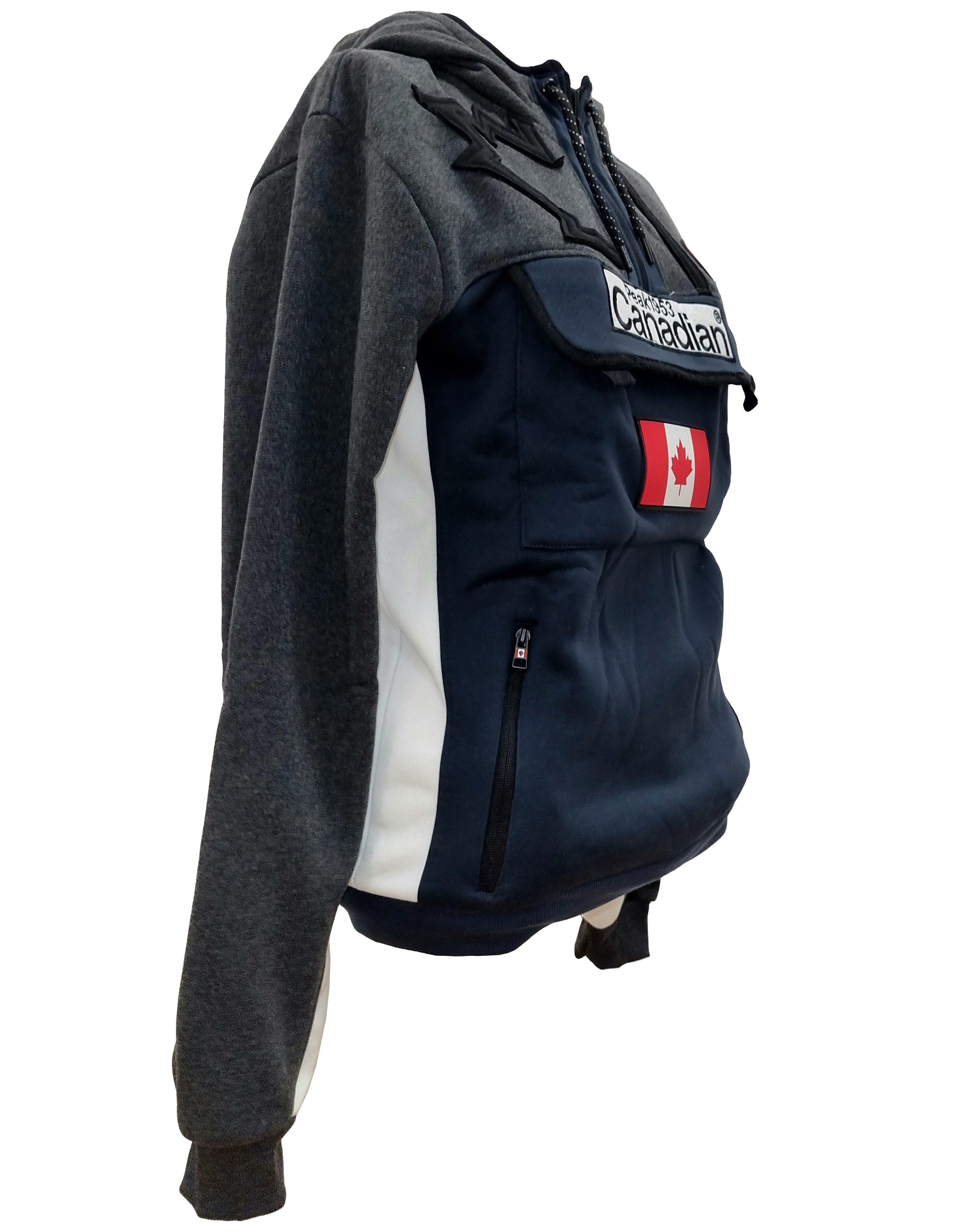 Sudadera De Hombre Fitakeak Gris Oscuro / Azul Marino