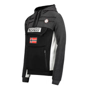 Sudadera De Hombre Fitakol Gris Oscuro / Negro