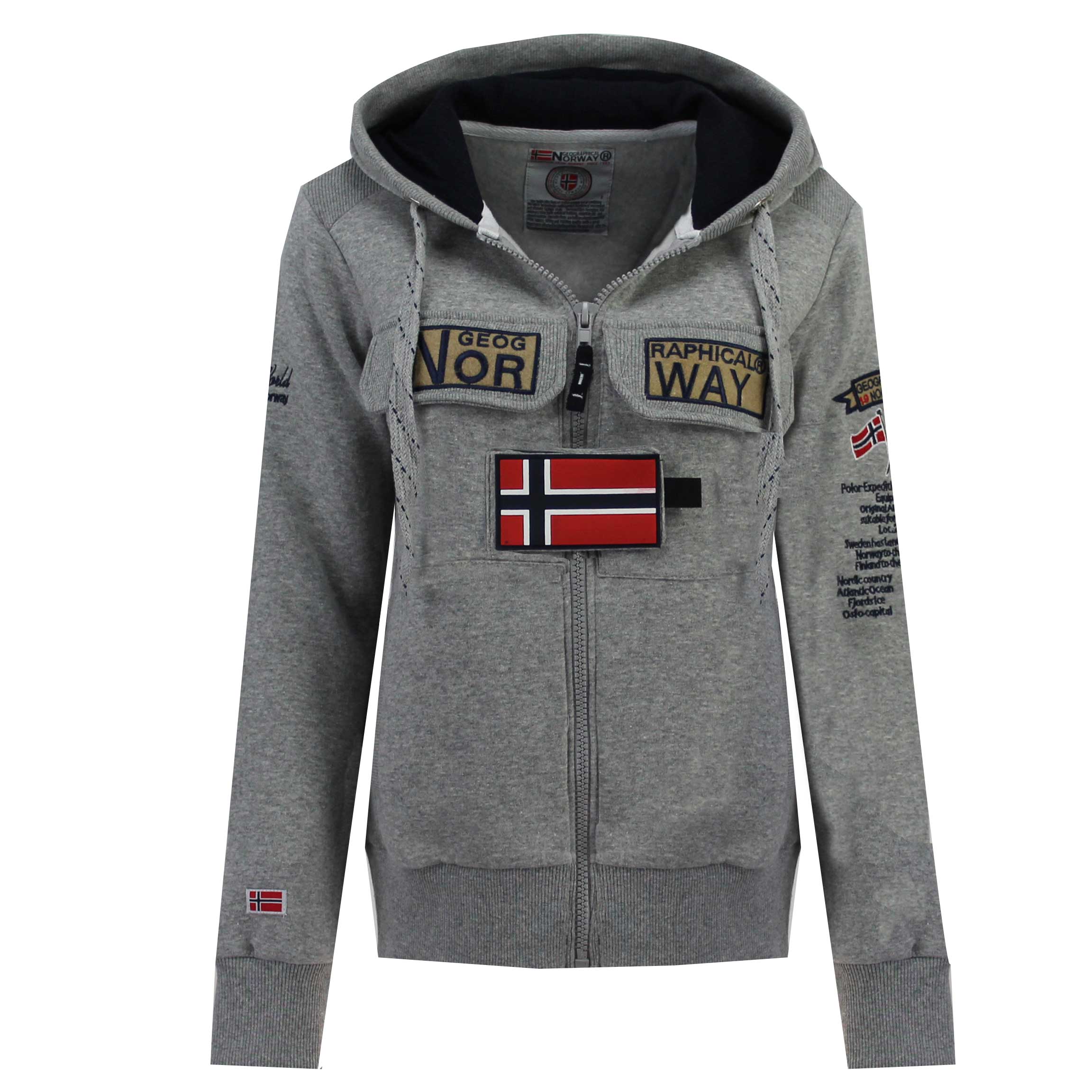 Sudadera De Niña Gymclass Full Zip Gris Melange