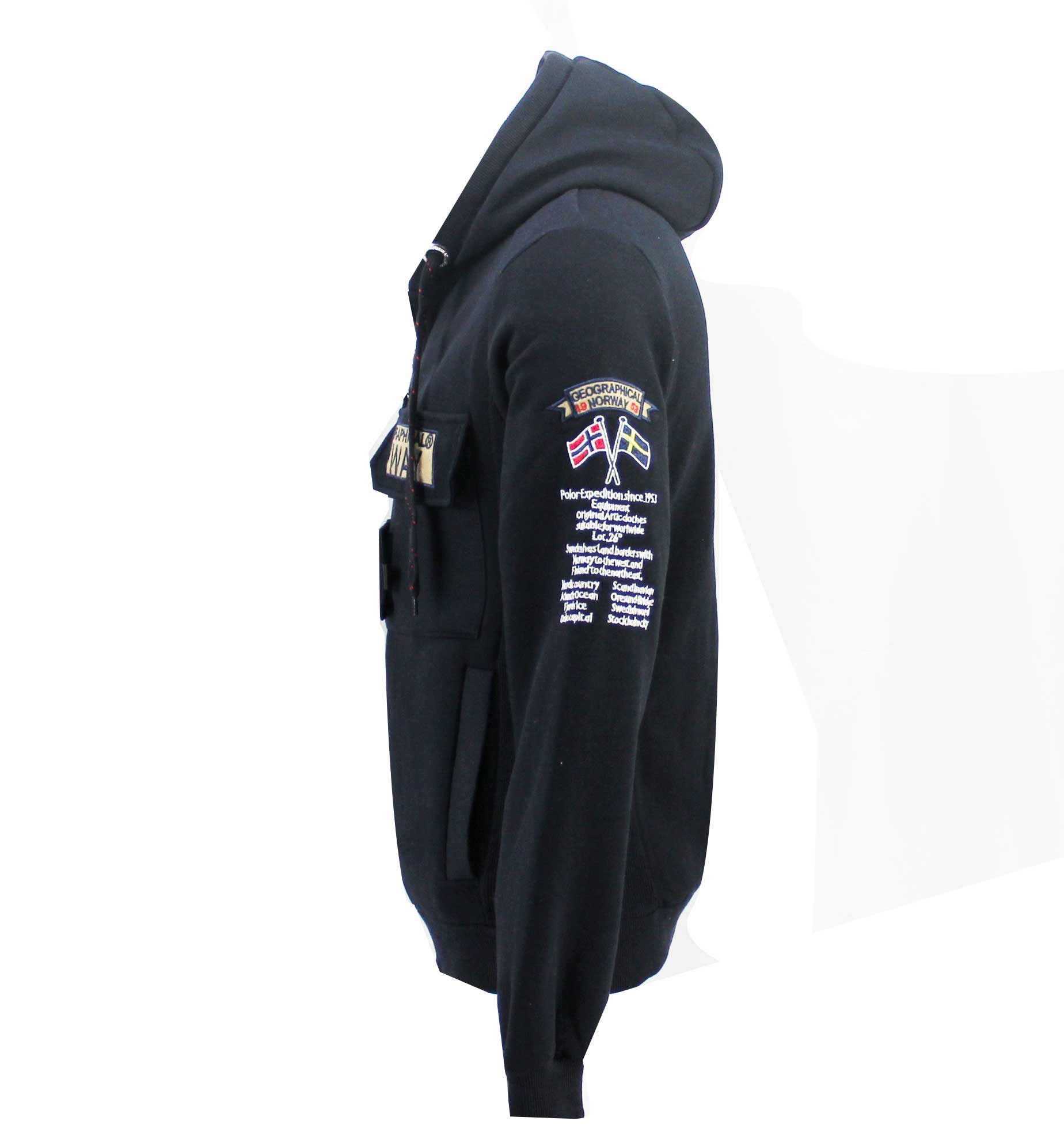 Sudadera De Hombre Gymclass Full Zip Azul Marino