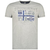 Camiseta De Hombre Jalon Gris Claro