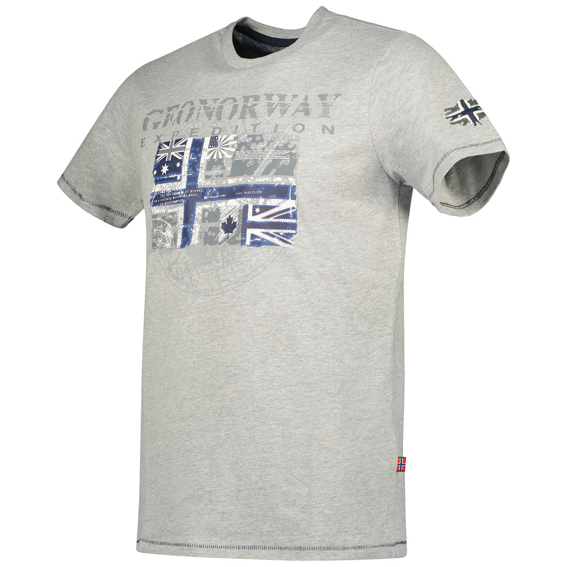 Camiseta De Hombre Jalon Gris Claro