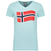 Camiseta De Mujer Jorence Azul Cielo