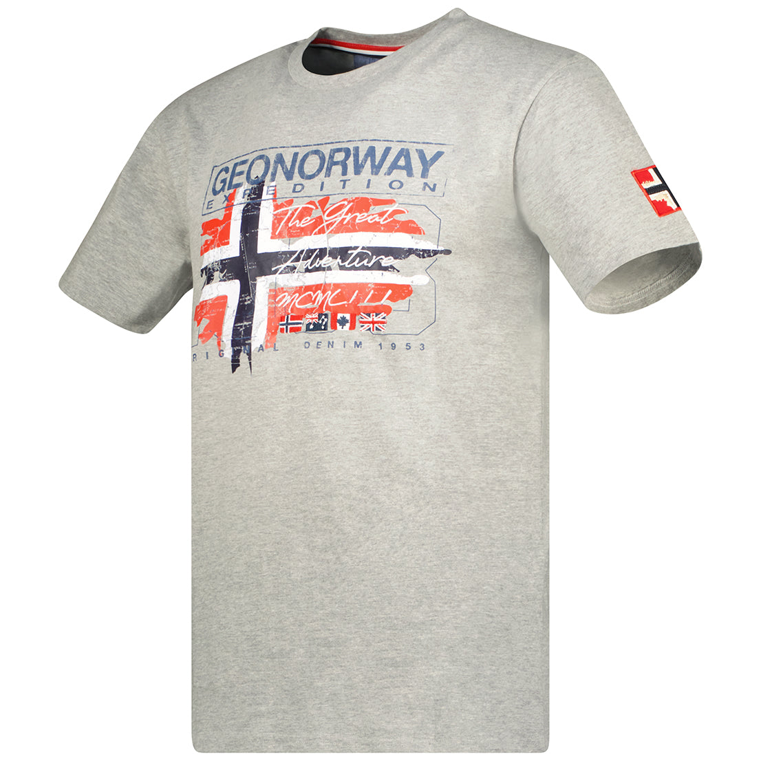 Camiseta Hombre Jrusty Gris Melange