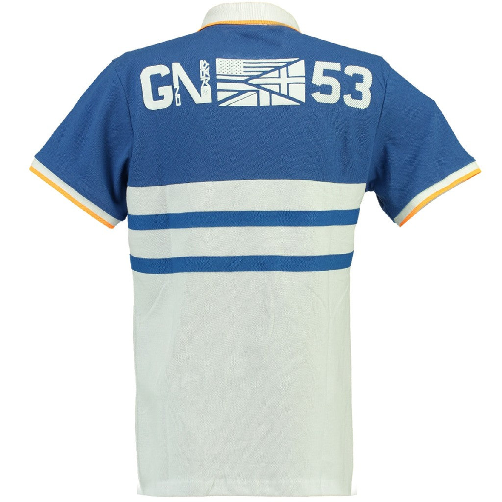 Polo De Hombre Kails Azul Eléctrico/ Blanco