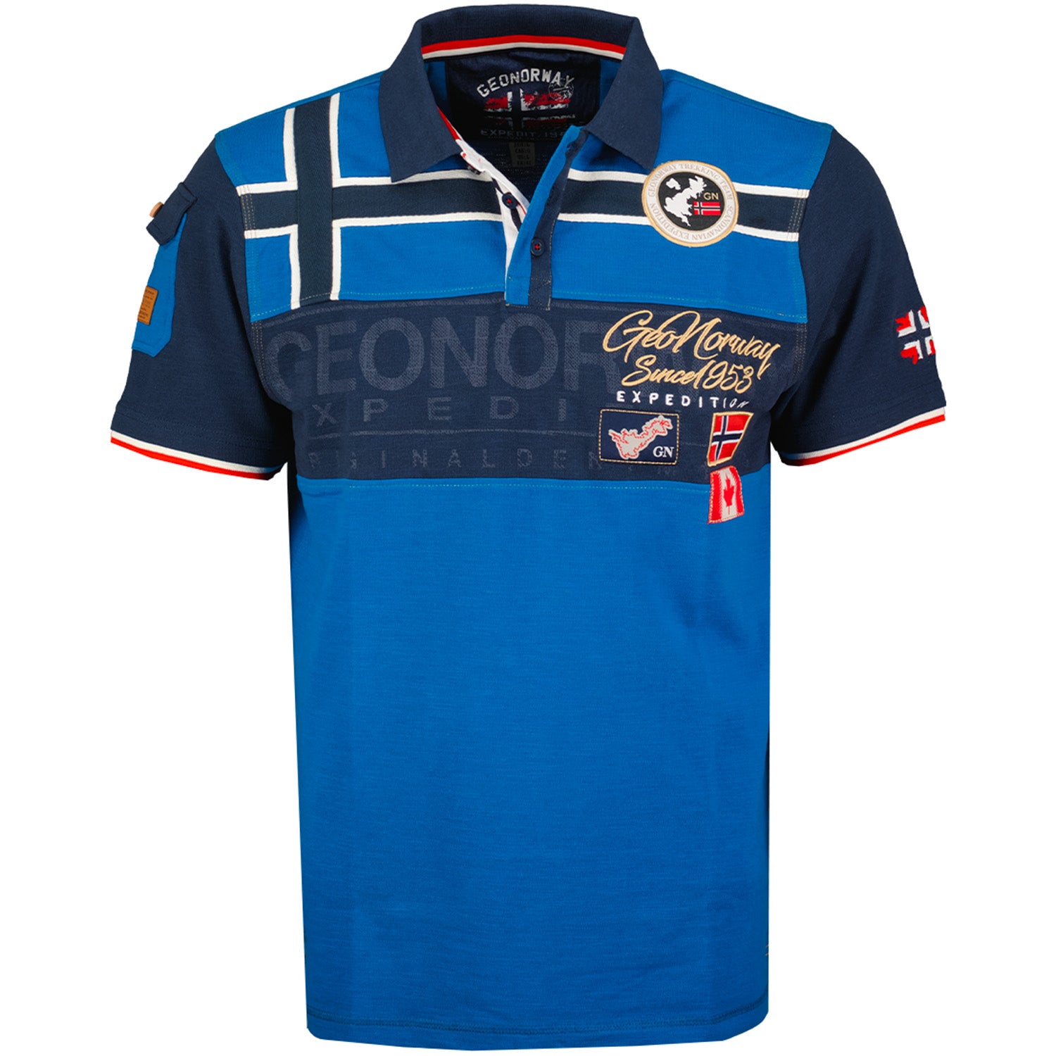 Polo Hombre Karadock Azul – Geographical Norway® | Tienda Oficial