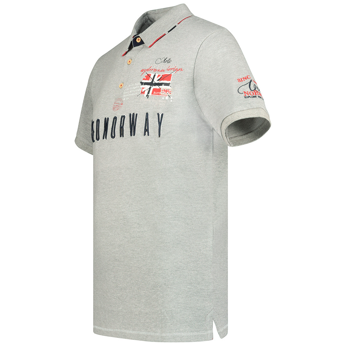 Polo De Hombre Kason  Gris Claro