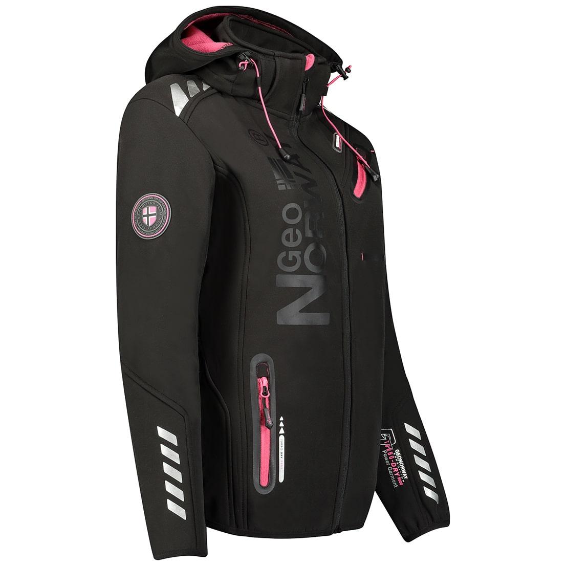 Chaqueta Softshell De Mujer Reine Negro / Llamativo Rosa