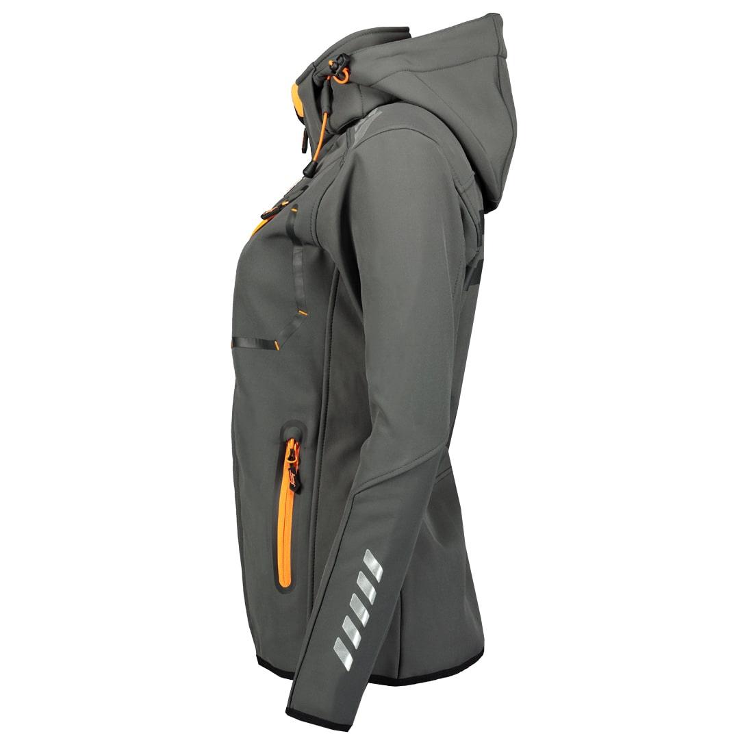 Chaqueta Softshell De Mujer Reine Gris Oscuro / Naranja
