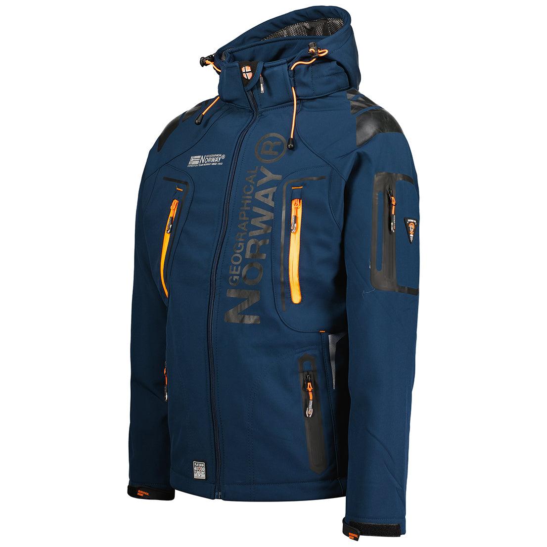 Chaqueta Softshell De Hombre Techno Azul Marino / Naranja