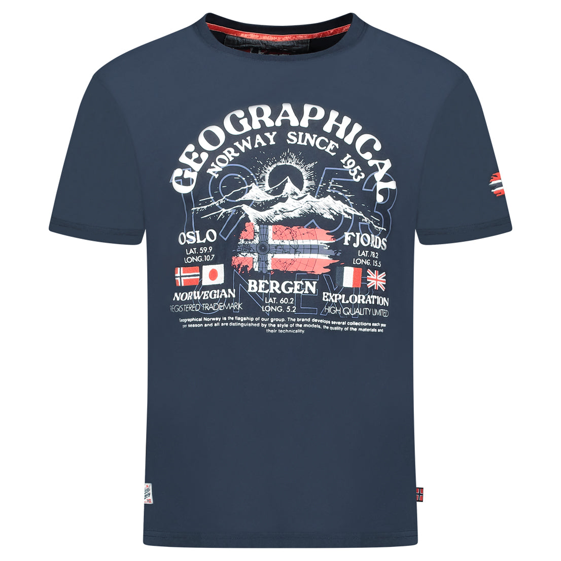 Camiseta Jommy para hombres azul marino de Geographical Norway