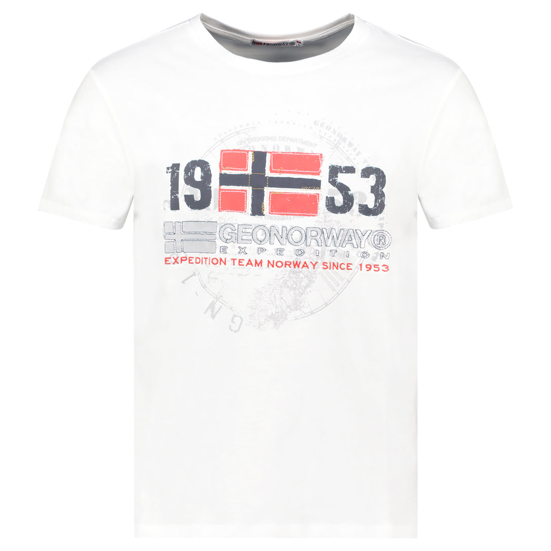 Camiseta blanca Japigal de hombre Geographical Norway