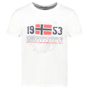 Camiseta blanca Japigal de hombre Geographical Norway