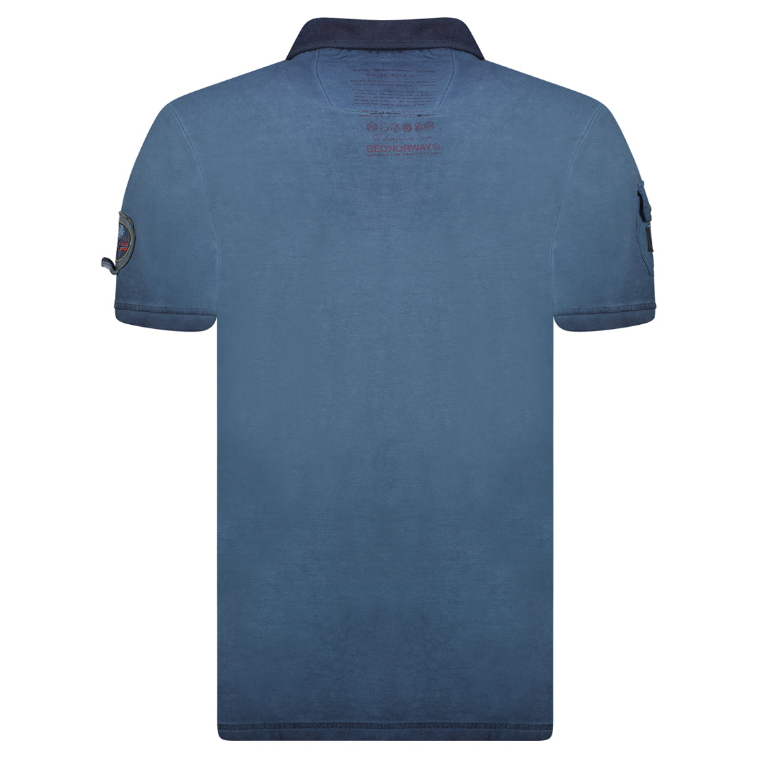 Camiseta hombre azul Kinflat Geographical Norway Espalda