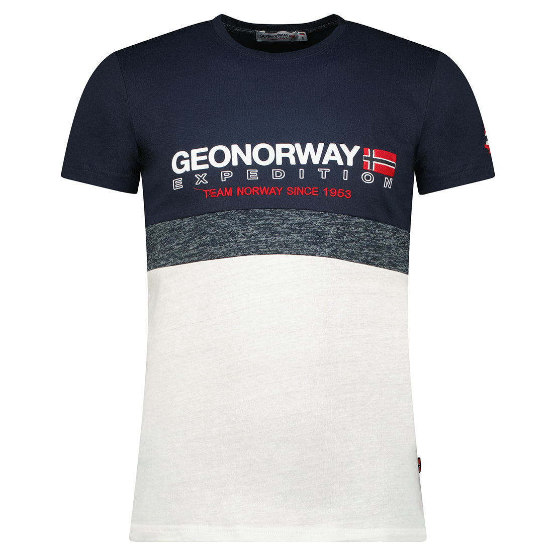 Camiseta JDouble navy de hombre por delante