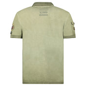 Camiseta de hombre color kaki Kinflat de Geographical Norway desde detrás