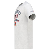 Camiseta Jollegio Gris para hombres de costado