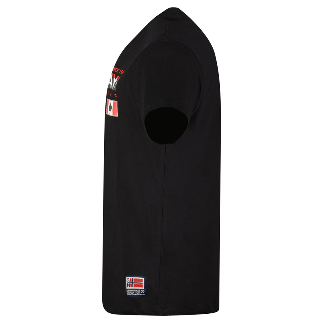 Camiseta Jopeako Black Goegraphical Norway desde el lado derecho