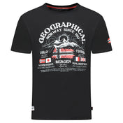 Camiseta Jommy para hombres negra de Geographical Norway