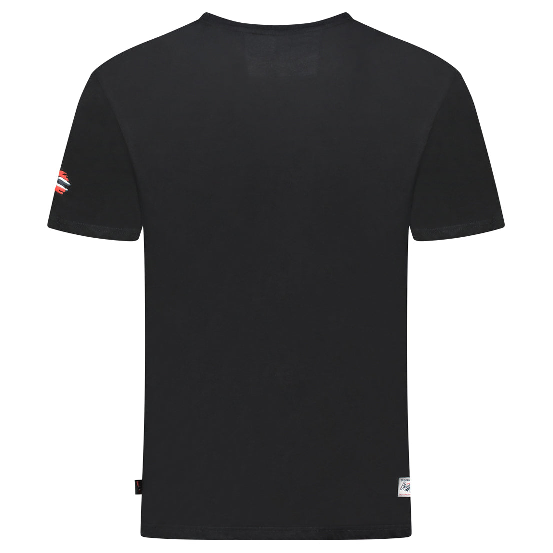 Camiseta negra para hombre Jommy Geographical Norway espalda