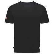 Camiseta negra para hombre Jommy Geographical Norway espalda
