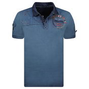 Camiseta para hombres Geographical Norway Kinflat azul frente