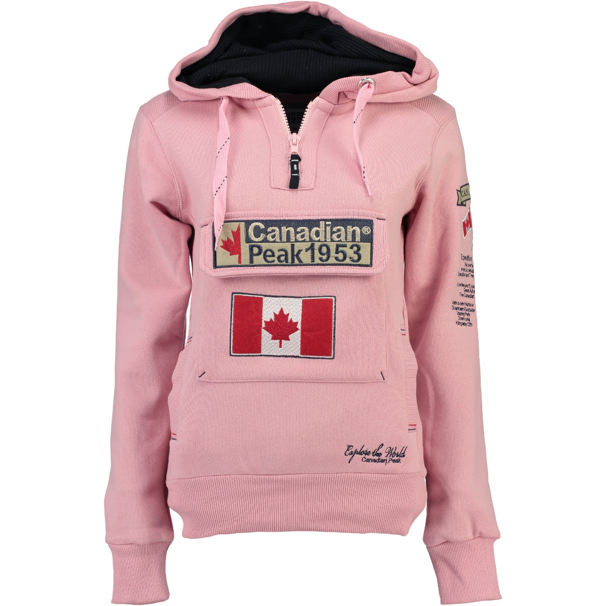 Sudadera de mujer Gyrelle de Canadian Peak rosa de frente