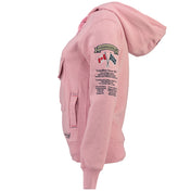 Sudadera Gyrelle de mujer rosa de lado Canadian Peak